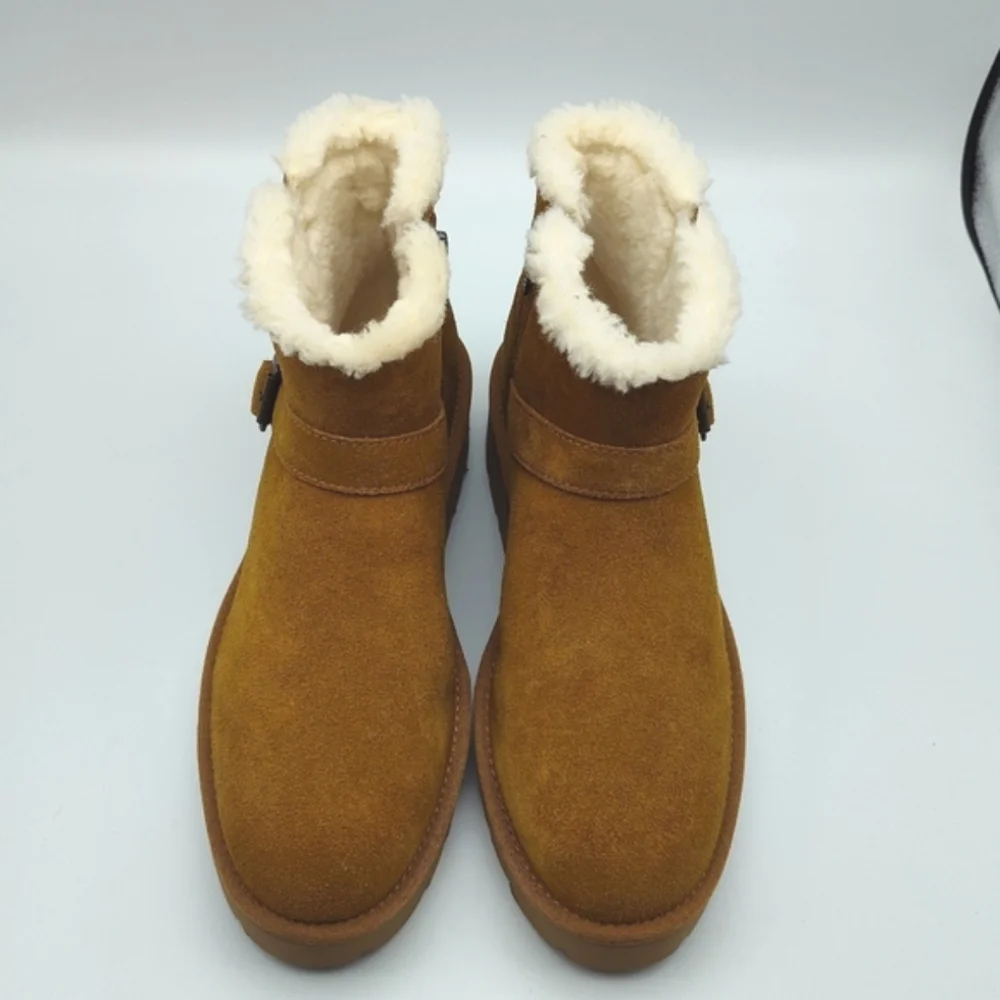 New UGG Koolaburra Suede Wedge Kelissa Mini Winter Boot In Tan 🤎 Size 10_5